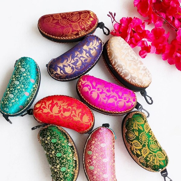 set of 6 Pcs-Sunglasses Cover/Case/Pouch-Eyeglasses Protector Container-Bollywood Party- Mehndi Favor-Indian Punjabi Wedding Giveaway-Google