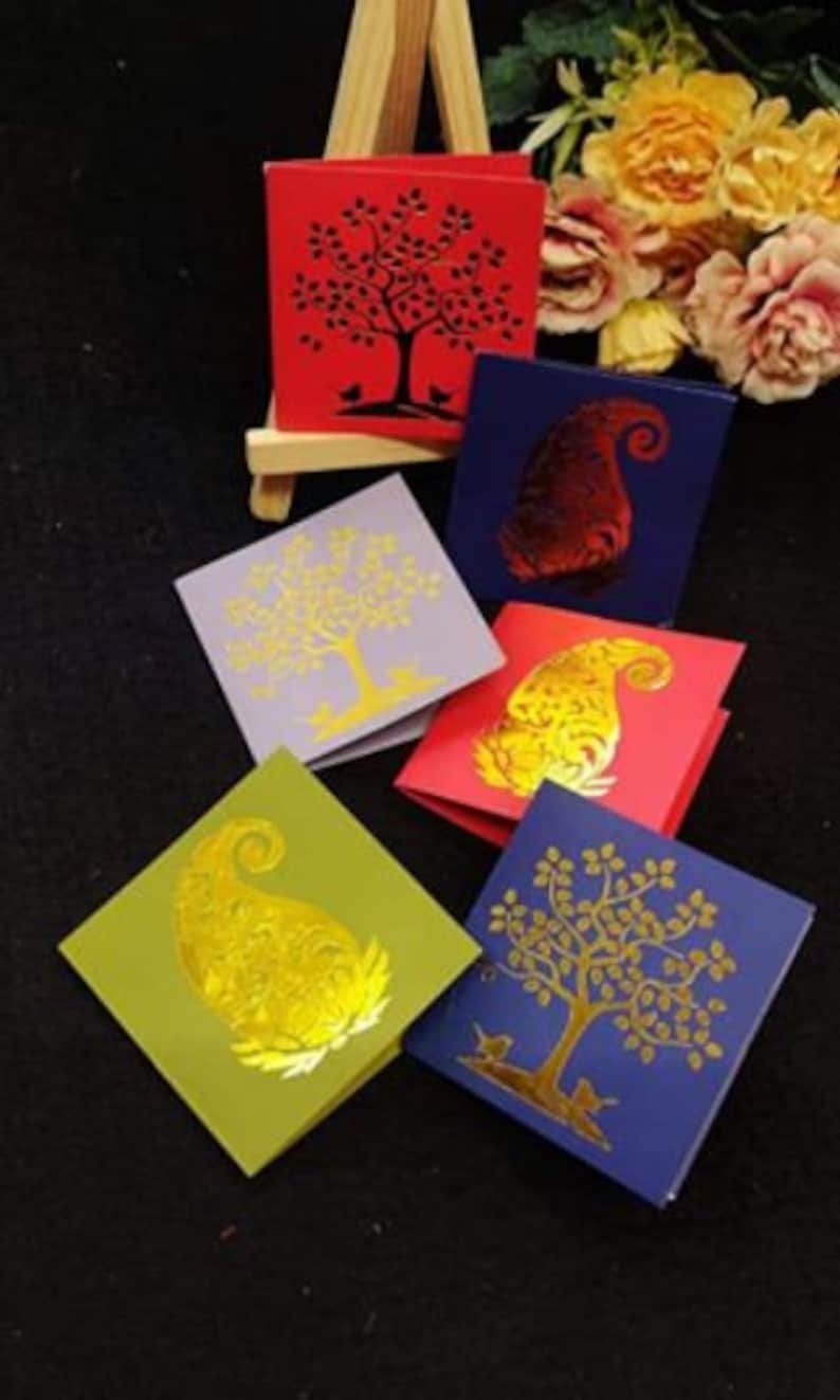 Party Favour Gift Box Tags Traditional Tags Paper Gifts Pack of 50 Paper Small Traditional Print Gift Tag Indian Tags Wedding Gifts
