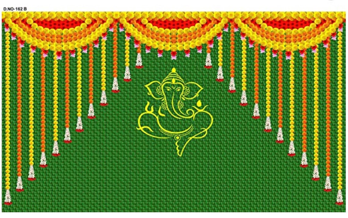Ganesha Decorative Backdrops Ganesha Backdrop Housewarming Etsy