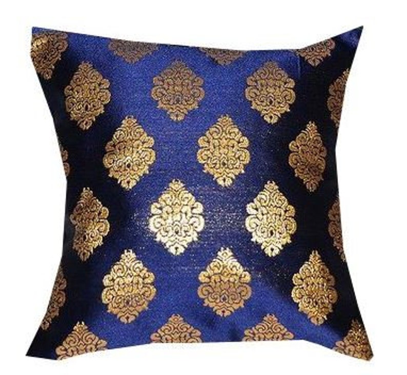 Set of 4 Silk Cushion Covers 16x16 Inches Sofa Cushion Cover Etsy