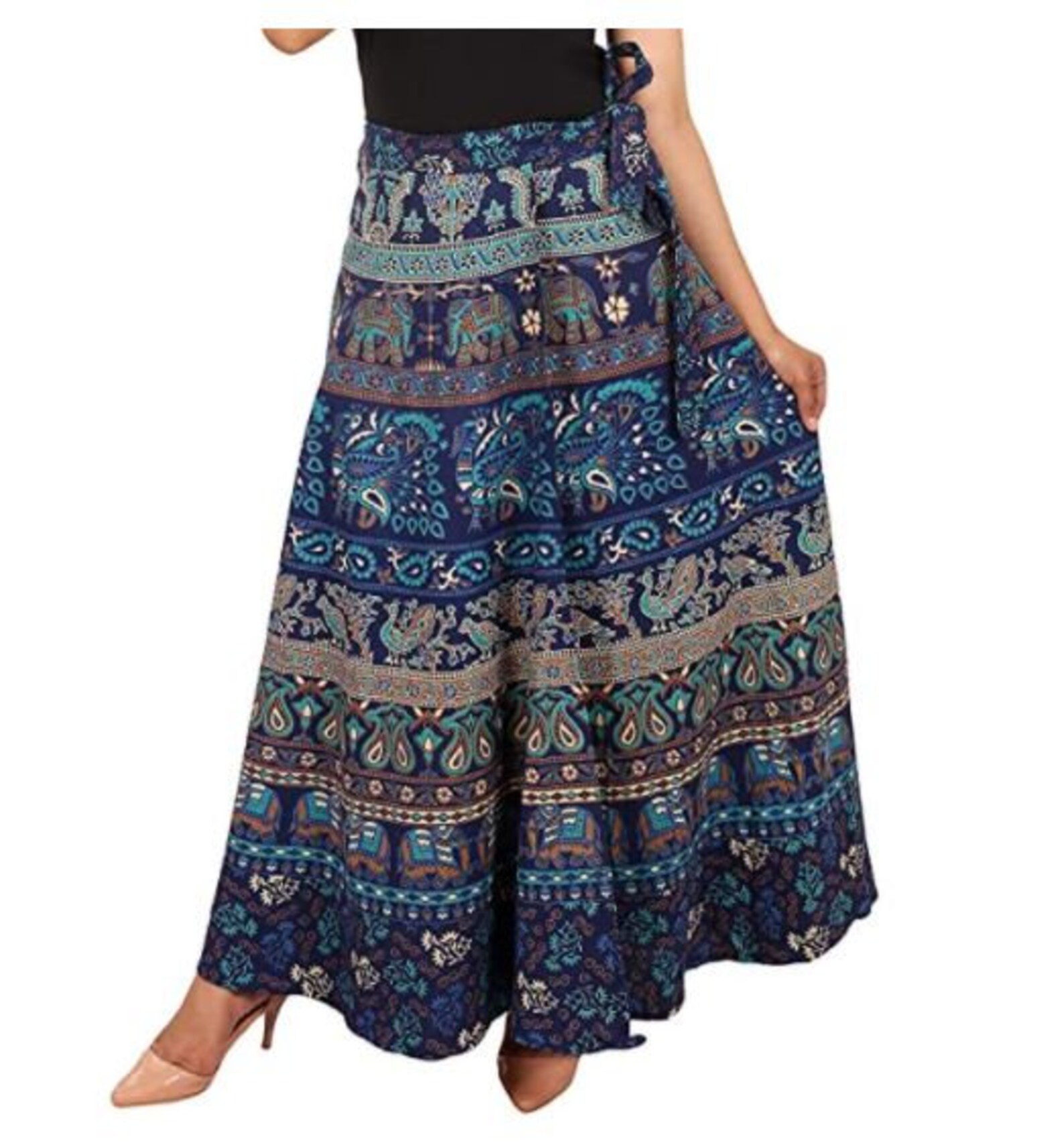 Cotton Wrap Skirt
 bo Set of 2 Cotton Women s Long Wrap Around Skirt