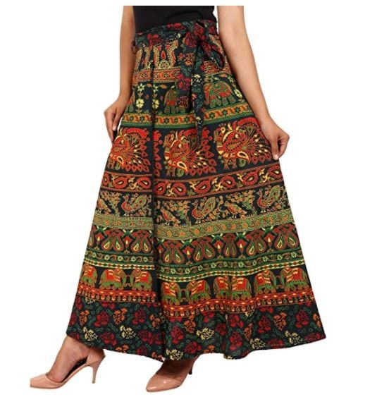 Set of 4 Cotton Women's Long Wrap Around Skirt Jaipuri | Etsy