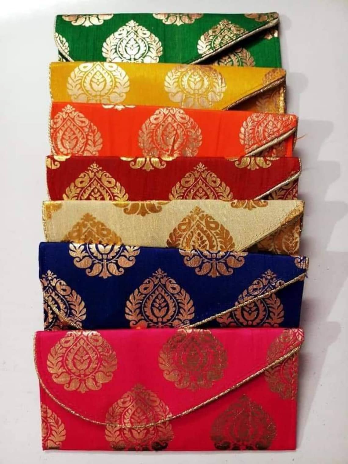 5 Pcs Silk Envelopes Indian Wedding Envelope Wedding favor Etsy