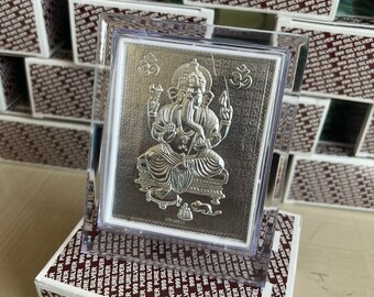 Pure Silver Ram Darbar, Ganesh And Hanuman Photo Frames, Indian God Silver Frame, Ornate Silver Metal Photo Frames, Silver Indian god frames