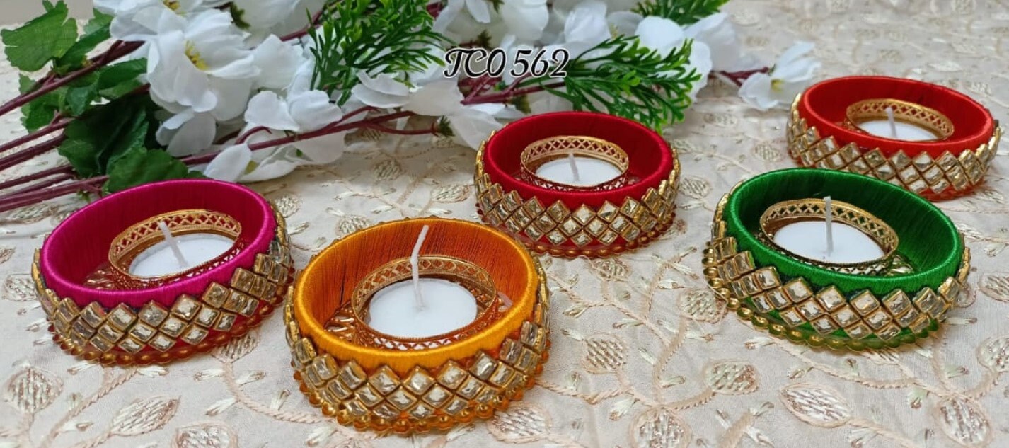 Multi Color Tea Light Holders Diwali Diyas Diwali Gift Home Etsy