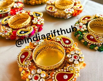 Multi Color Tea Light Holders, Diwali Decor Diyas, Christmas Gift, Home Decor, Candle Holders, Tealight Holder, Table Top