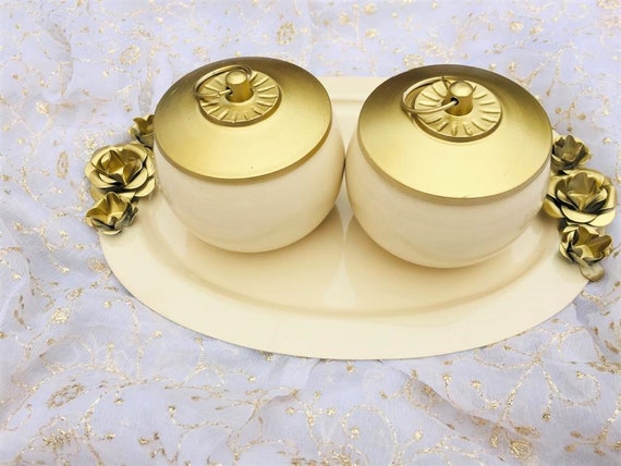 Gold plated store bowl set