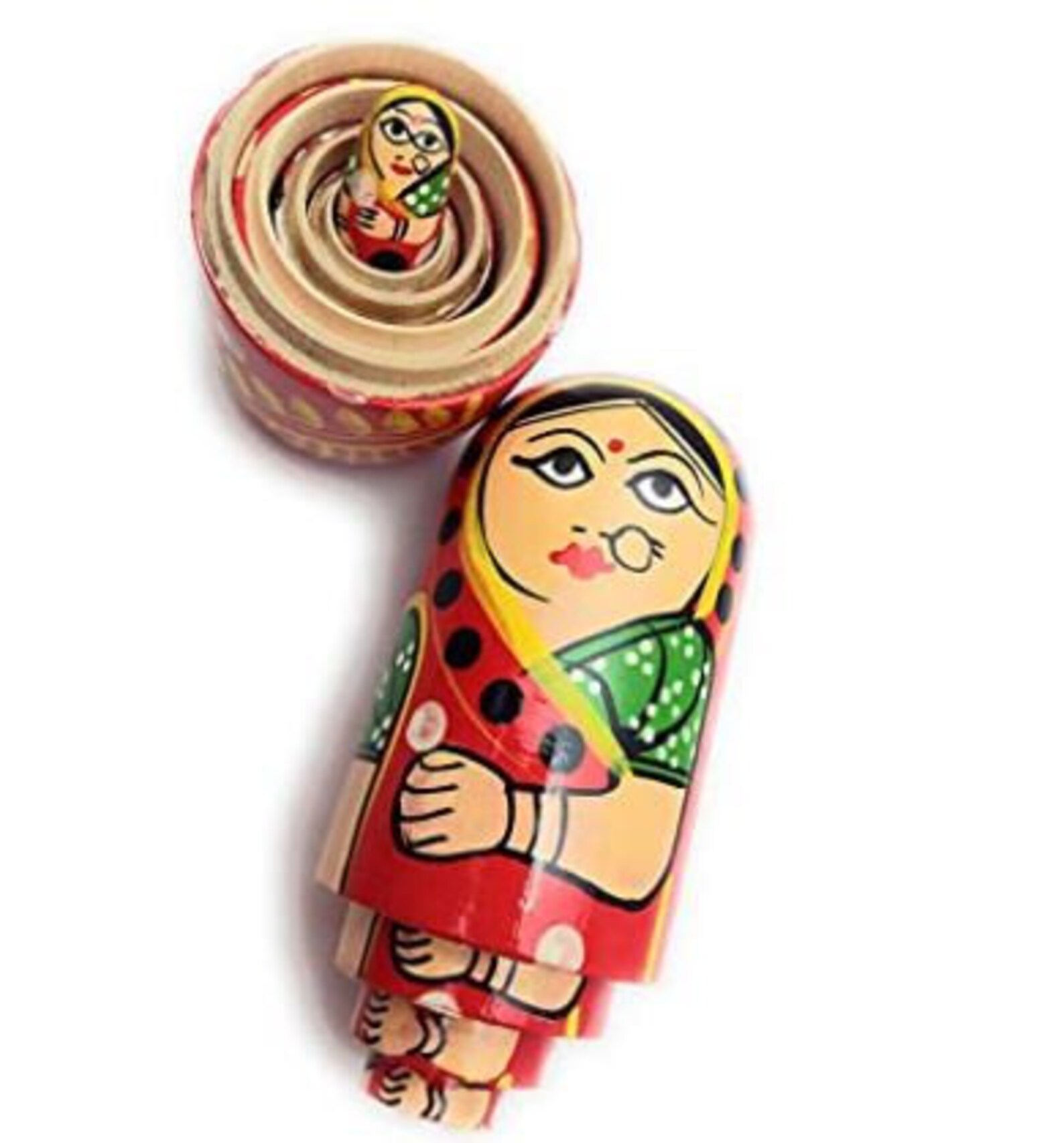 Wooden Doll Miniature Set of 5 Home Decor Indian Handicraft Etsy