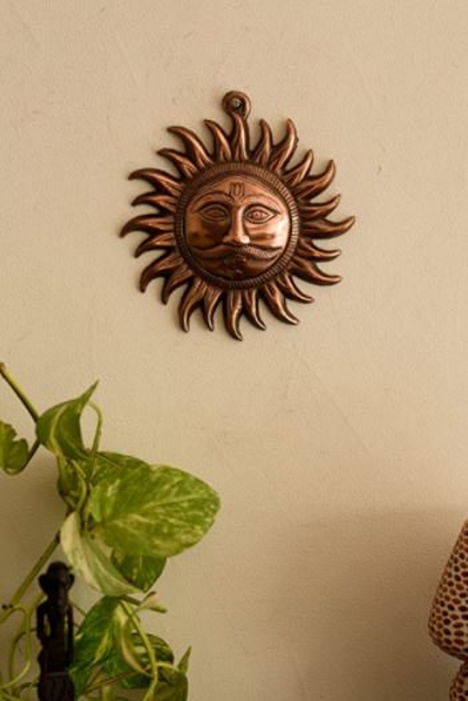 Sun Metal Wall Hanging 19.05 cm x 2.54 cm x 19.05 cm Brown Etsy