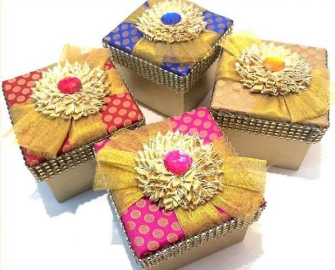Set of 3 Indian Sweet Boxes Wedding Gift Indian Gift Box Etsy
