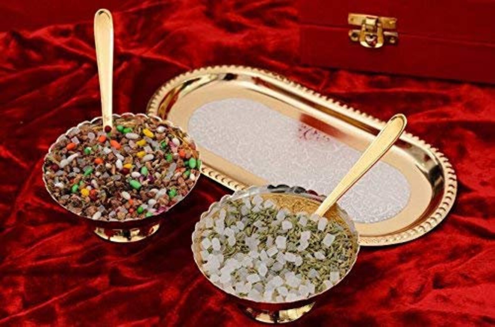 Gold Silver Plated Bowl Set Valentine Gift Home Decorative Etsy