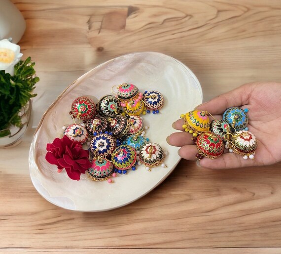 Metal jhumka earrings sale