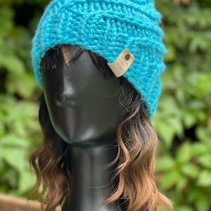 Handmade Knit Spiral Beanie