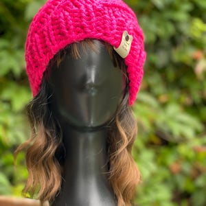 Handmade Knit Spiral Beanie