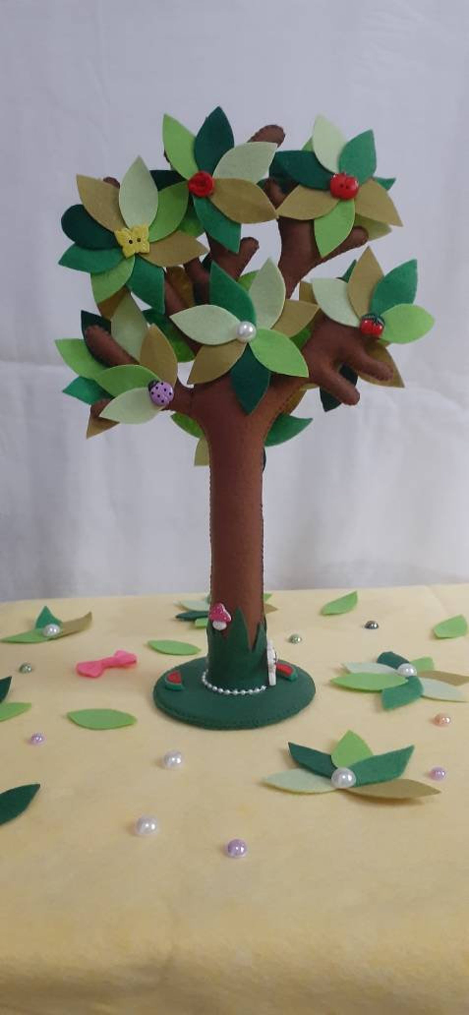 Dekorative Filz Baum mit 30cm Wohnkultur handgefertigt, Filz Baum Etsy.de
