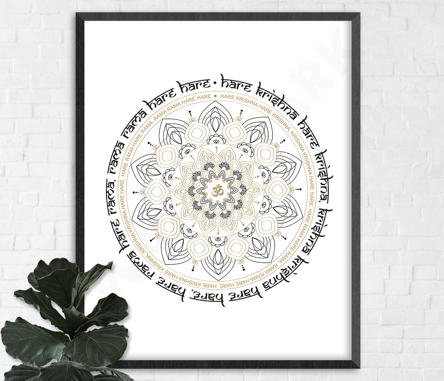 Keep calm and chant Hare Krishna Art Print by Haridas