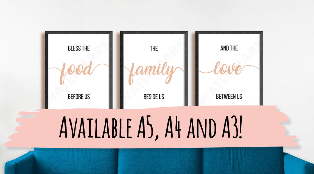 Kitchen Prints, Set of 3 Inspirational Prints, Funny Kitchen Wall Art