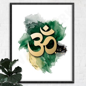 Set of 3 prints Modern Ganesh, Om & Candle Wall Art, Shiva, Hindu art print, New home, Yoga, Diwali or Birthday gift, Spiritual wallart image 9
