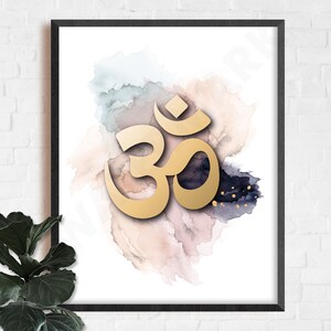 Set of 3 prints Modern Ganesh, Om & Candle Wall Art, Shiva, Hindu art print, New home, Yoga, Diwali or Birthday gift, Spiritual wallart image 4