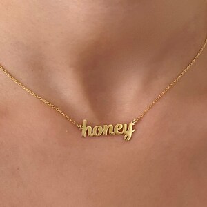Gold shop honey necklace