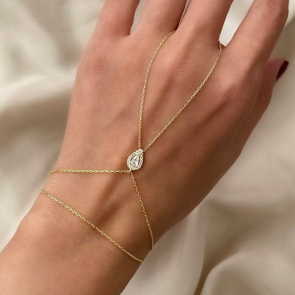 Gold Finger Bracelet Etsy