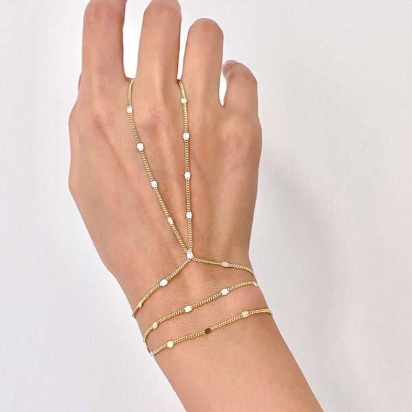 Sterling silver hand chain clearance