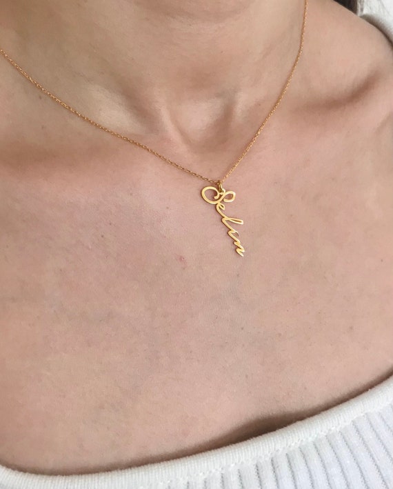 Personalized Vertical Name Necklace 