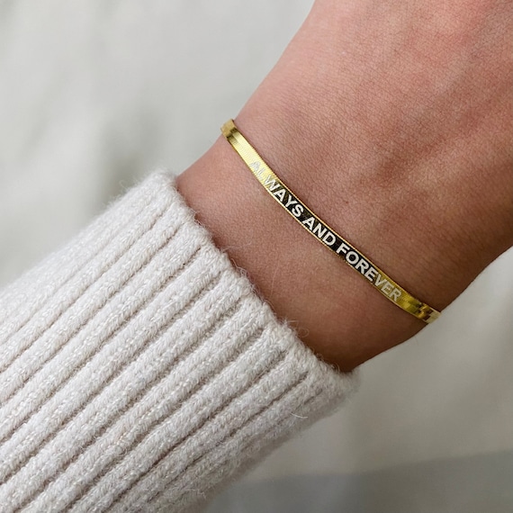 Personalized 14k gold sale bracelet
