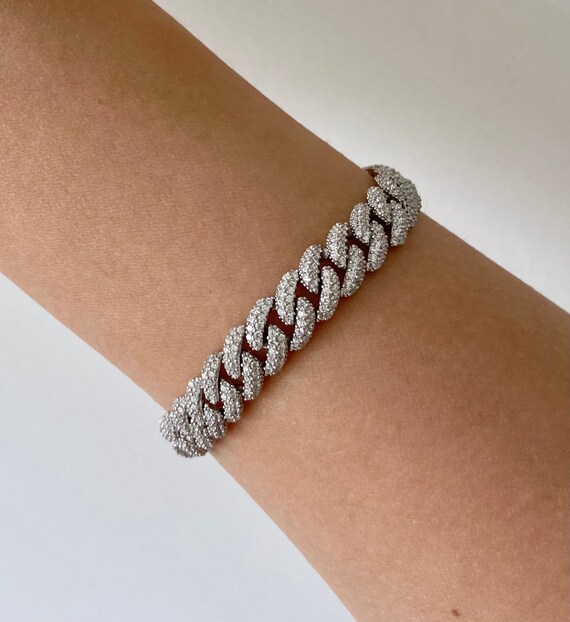 Cuban Chain Bracelet Iced Cuban Link 