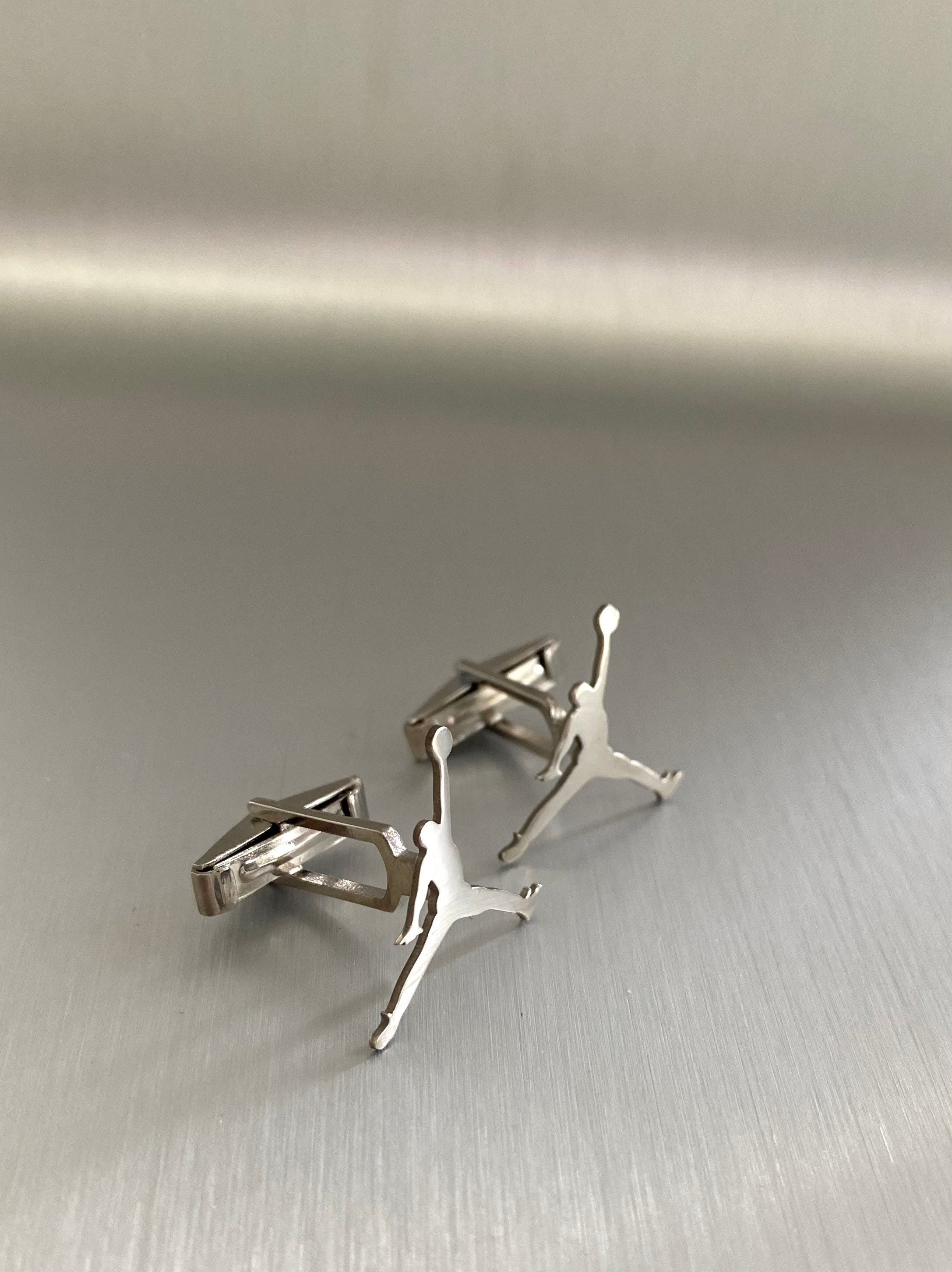 Silver Jordan Cufflink Michael Jordan Style NBA Style Etsy