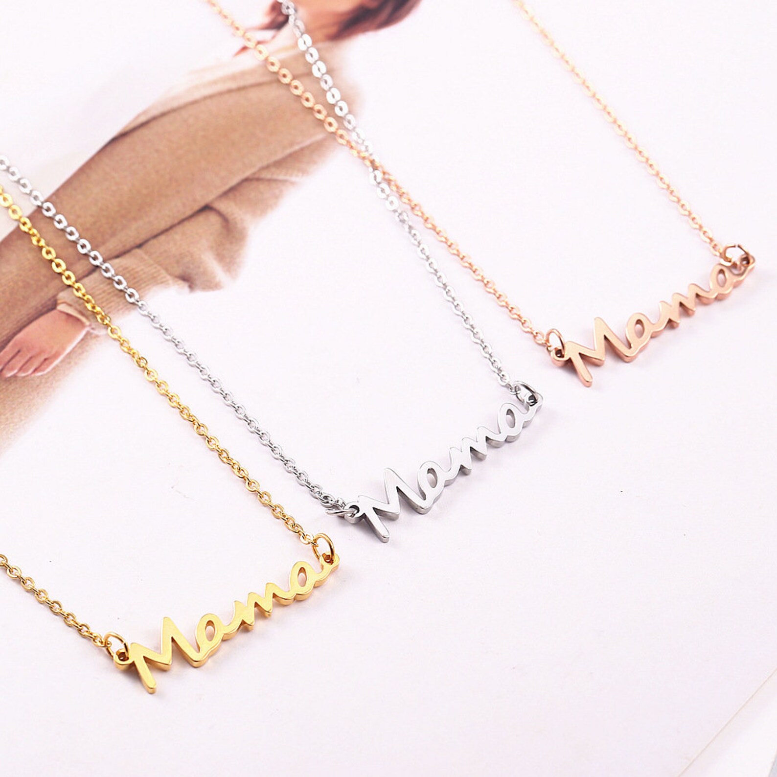 Personalized Mama Necklace Etsy