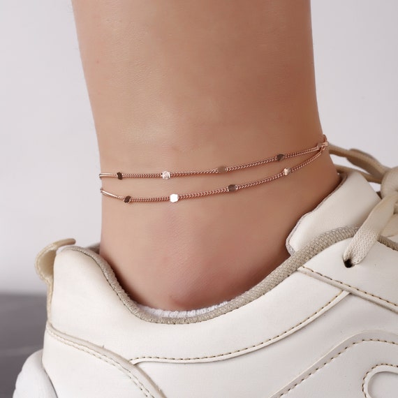 JECOMY Anklet for Women 14K Gold Plated Ankle India | Ubuy
