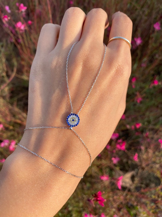 Evil eye hand chain deals