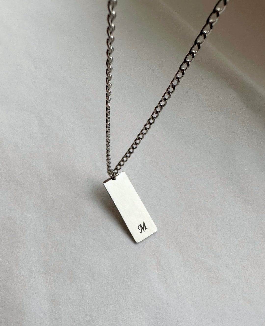 Engraved Necklace for Men, Coordinates Necklace, Mens Necklace, Roman ...