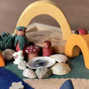Summer Peg Doll Playscape Nature Inspired Playset for Speech Therapy Support Speech Language Pathology Storytelling Peg doll Custom Seasonal