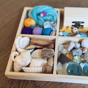 Mermaid Loose Parts Natural Play Creative Open-Ended Pieces Sorting Counting Building Blocks Kids Toddler Eco-Friendly Preschool Montessori