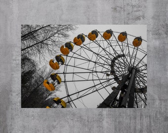 Ferris Wheel, Pripyat, Chernobyl, Ukraine - Urban Exploration Poster/Canvas Print
