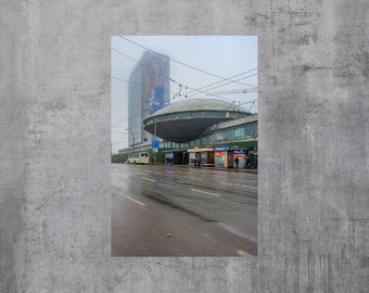 The Institute of Scientific and Technical Information, Kyiv, Ukraine - Socialist Modernism, Architecture Print/Canvas