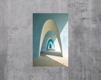 Magoula Cemetery, Sparta, Greece - Modernist Architecture Print/Canvas