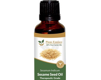 Huile naturelle 100% pure de porteur de sésame - essence pieuse - huile de sésame thérapeutique de qualité 5ml à 1000ml livraison libre