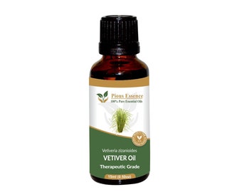 100% Pure Natural Vetiver Essential Oil - Pious Essence - Therapeutic Grade Vetiver Oil 5ml To 1000ml Free Shipping Worldwide