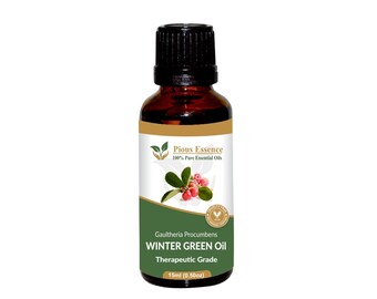 100% Pure Natural Wintergreen Essential Oil - Pious Essence - Therapeutic Grade Wintergreen Oil 5ml To 1000ml Free Shipping Worldwide