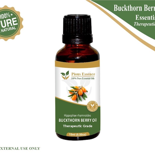 100% Pure Natural Sea Buckthorn Berry Carrier Oil - Pious Essence - Therapeutic Grade Sea Buckthorn Berry Oil 5ml To 1000ml Free Shipping
