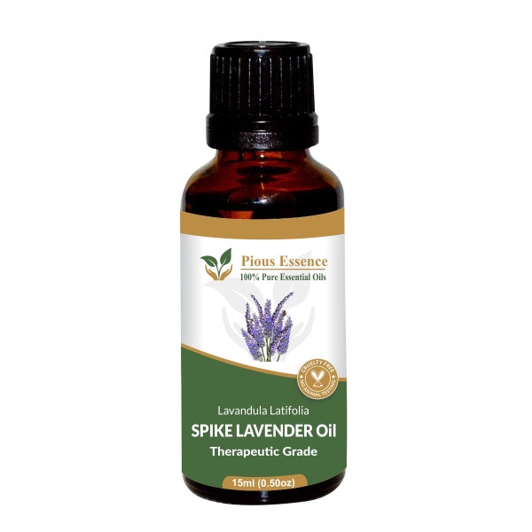 100% Reines natürliches Spike Lavendel ätherisches Öl - Fromme Essenz - Therapeutisch Grade Spike Lavendelöl 5ml bis 1000ml Versandkostenfrei