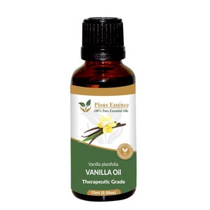 100% Pure Natural Vanilla Essential Oil - Pious Essence - Therapeutic Grade Vanilla Oil 5ml To 1000ml Free Shipping Worldwide