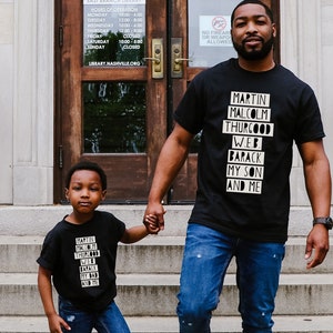 Father's Day Shirt for Black Boy and Black Dad, Daddy and Me Matching Black History Tshirt, Black Pride Culture, Joy, Gift Father Son, Man image 1