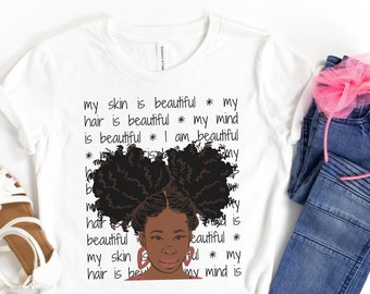 Youth Black Pride TShirt, Black Girl Shirts for Toddlers and Kids, Magic, Juneteenth Shirt for Kids Black History Month Gift for Black Girls