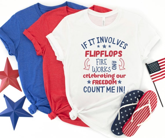 Cute Red White and Blue Shirts Funny July 4th Shirt Fourth of