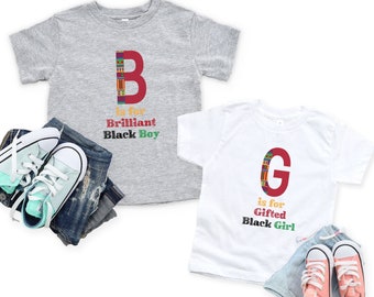 Black History Month Tshirt, Bruder und Schwester Familie Set, Schwarzer Junge, Schwarzes Mädchen Shirt, Freude, Magie I Am Black History Shirt Afroamerikaner