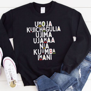 Kwanza Sweatshirt, Kwanzaa Hoodie, Gift for Black Man Woman, Black Culture Shirt, African American Holiday Shirt, Afrocentric, Pride Tee